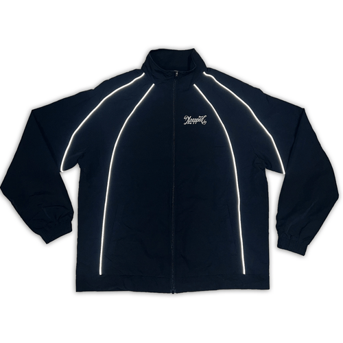 ジャケット・アウター Eaphi COTTON NET TAPE EMBROIDERY JACKET 8-BALL BLACK SHELL JACKET – NCAPPED