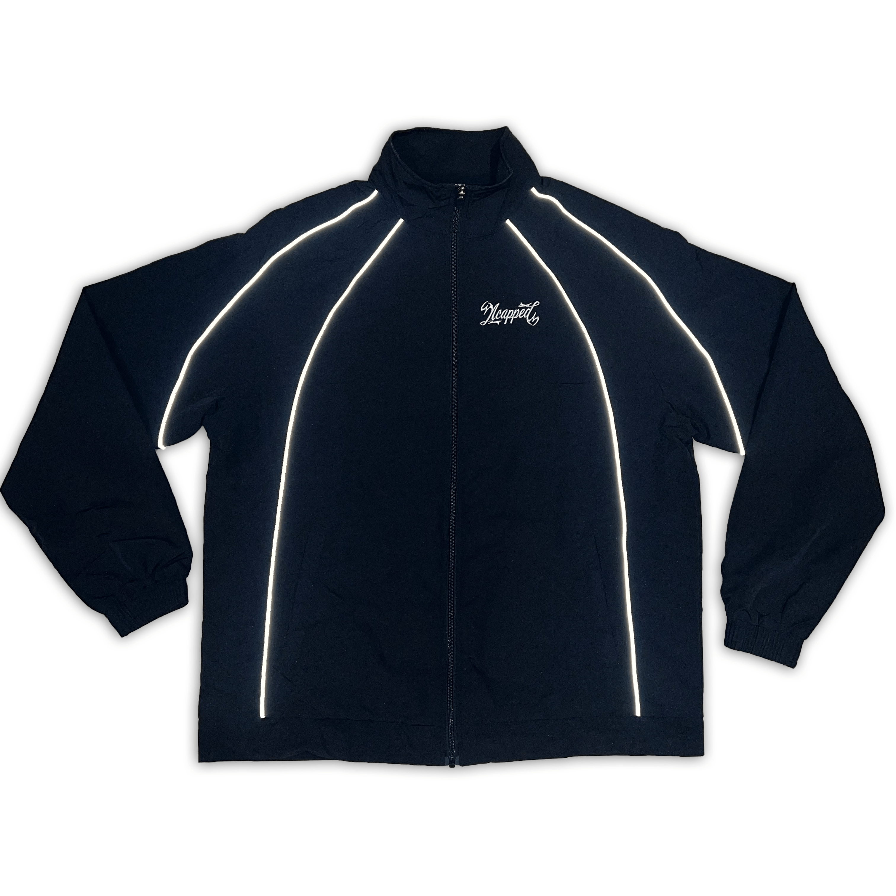 8-BALL BLACK REFLECTIVE SHELLSUIT (SHORTS)